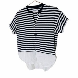 EUC Derek Lam 10 Crosby Striped Button Down Top Medium